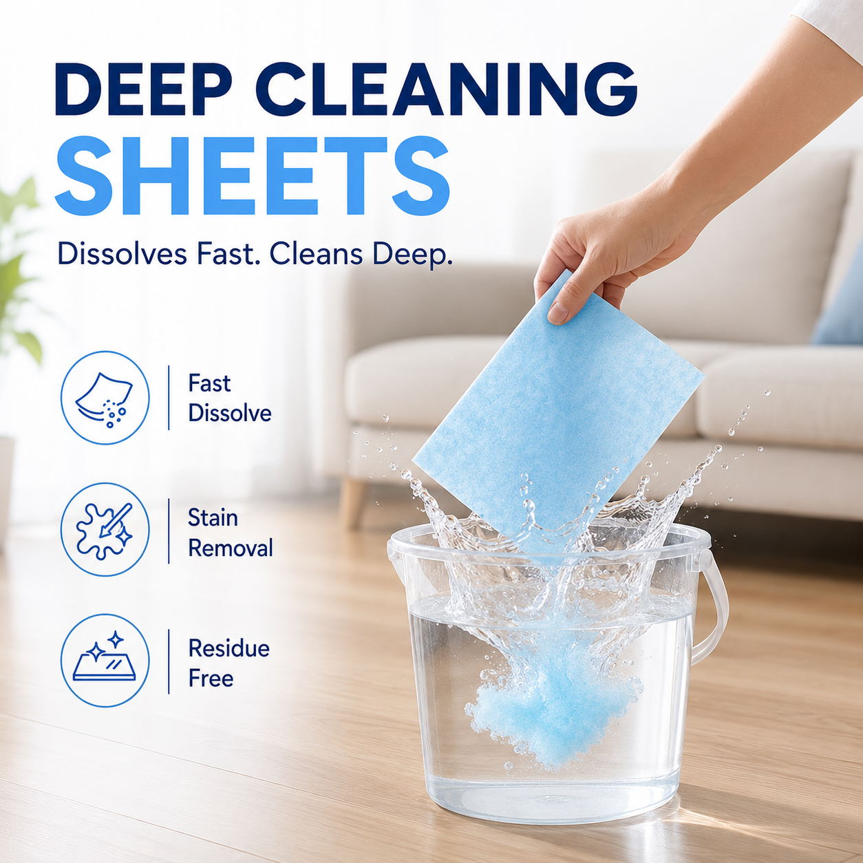 FloorGlow™ 4-in-1 Cleaning Sheets