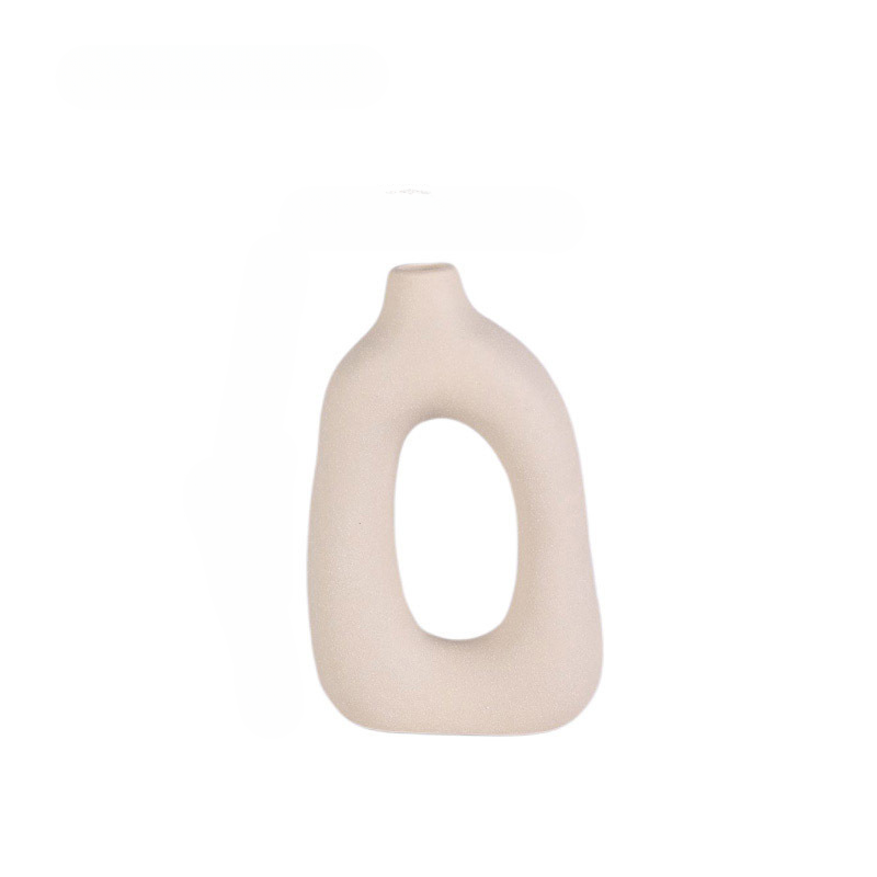 Nordic Wabi-Sabi Frosted Ceramic Vase