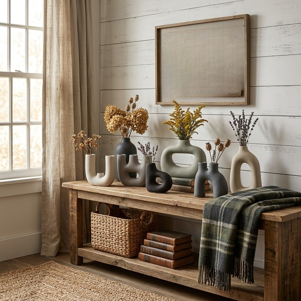 Nordic Wabi-Sabi Frosted Ceramic Vase